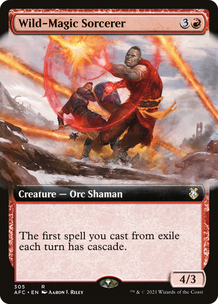 Wild-Magic Sorcerer (AFC-305) [Forgotten Realms Commander]: (Extended Art)