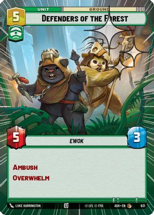 Defenders of the Forest (Hyperspace Foil) (631) [Ashes of the Empire] Foil
