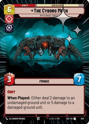 The Cyborg Mech - Mysterious Threat (Hyperspace Foil) (649) [Ashes of the Empire] Foil
