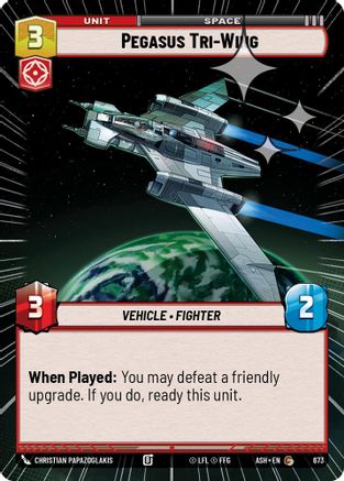 Pegasus Tri-Wing (Hyperspace Foil) (673) [Ashes of the Empire] Foil