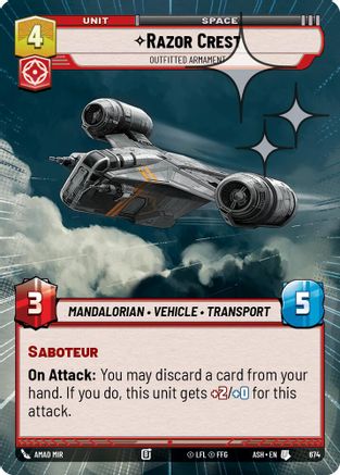 Razor Crest - Outfitted Armament (Hyperspace Foil) (674) [Ashes of the Empire] Foil