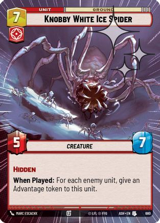 Knobby White Ice Spider (Hyperspace Foil) (680) [Ashes of the Empire] Foil