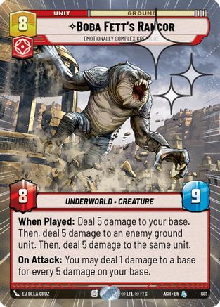 Boba Fett's Rancor - Emotionally Complex Creature (Hyperspace Foil) (681) [Ashes of the Empire] Foil