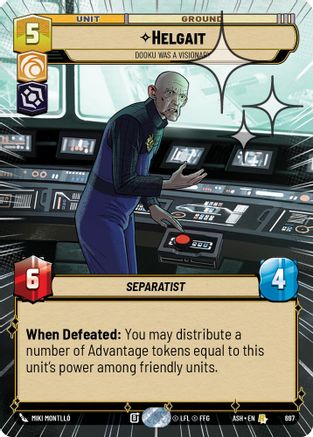 Helgait - Dooku Was a Visionary (Hyperspace Foil) (697) [Ashes of the Empire] Foil