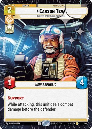 Carson Teva - There's Something Going On (Hyperspace Foil) (704) [Ashes of the Empire] Foil
