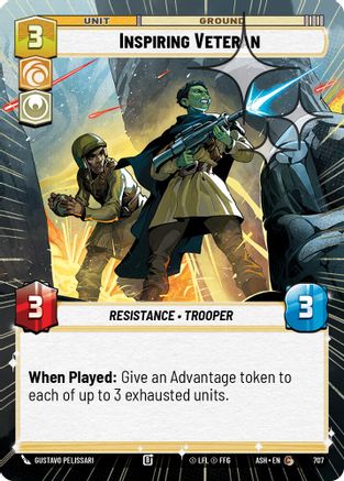 Inspiring Veteran (Hyperspace Foil) (707) [Ashes of the Empire] Foil