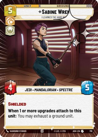 Sabine Wren - I Learned the Hard Way (Hyperspace Foil) (710) [Ashes of the Empire] Foil