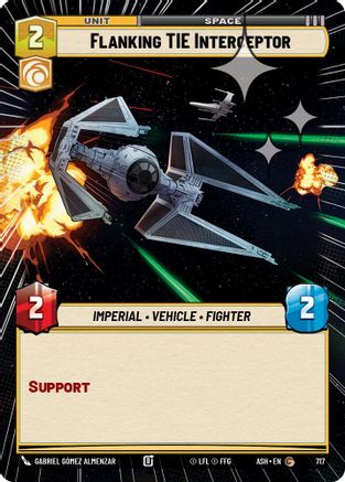 Flanking TIE Interceptor (Hyperspace Foil) (717) [Ashes of the Empire] Foil