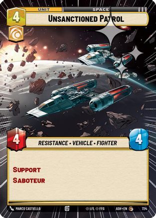 Unsanctioned Patrol (Hyperspace Foil) (724) [Ashes of the Empire] Foil