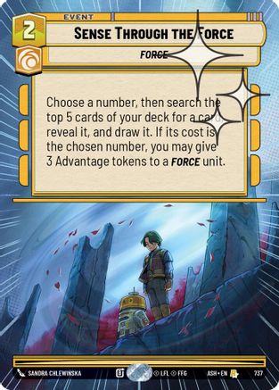 Sense Through the Force (Hyperspace Foil) (737) [Ashes of the Empire] Foil