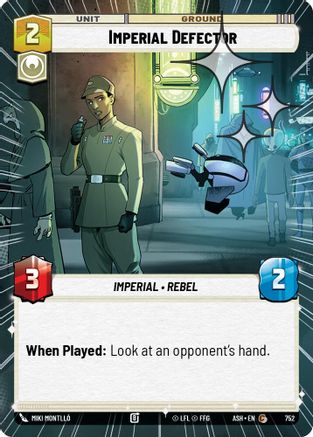 Imperial Defector (Hyperspace Foil) (752) [Ashes of the Empire] Foil