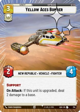 Yellow Aces Bomber (Hyperspace Foil) (755) [Ashes of the Empire] Foil