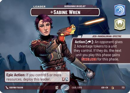Sabine Wren - Bargaining on Belief (Showcase) (772) [Ashes of the Empire] Foil