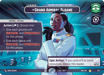Grand Admiral Sloane - Holding the Empire Together (Showcase) (773) [Ashes of the Empire] Foil