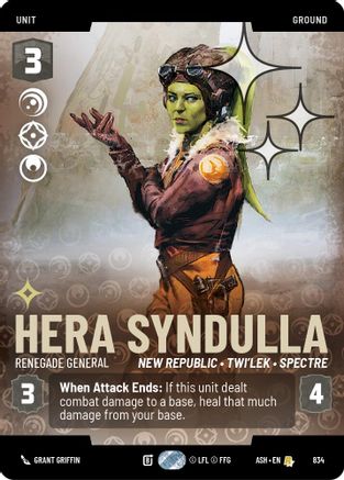 Hera Syndulla - Renegade General (Prestige Foil) (834) [Ashes of the Empire] Foil