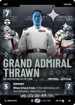 Grand Admiral Thrawn - Orchestrating His Return (Prestige Foil) (835) [Ashes of the Empire] Foil