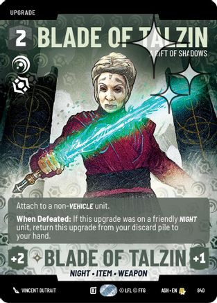 Blade of Talzin - A Gift of Shadows (Prestige Foil) (840) [Ashes of the Empire] Foil
