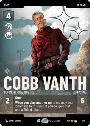 Cobb Vanth - Let Me Handle This (Prestige Foil) (841) [Ashes of the Empire] Foil