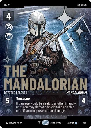 The Mandalorian - Devoted Rescuer (Prestige Foil) (842) [Ashes of the Empire] Foil