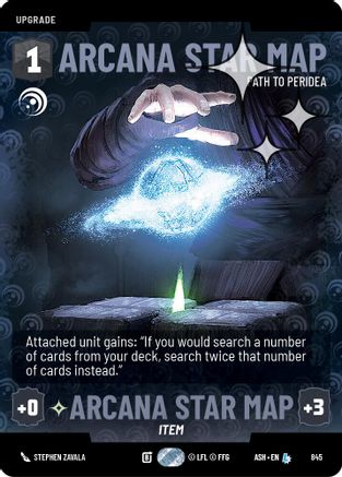 Arcana Star Map - Path to Peridea (Prestige Foil) (845) [Ashes of the Empire] Foil