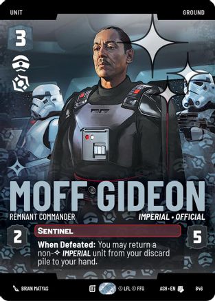 Moff Gideon - Remnant Commander (Prestige Foil) (846) [Ashes of the Empire] Foil