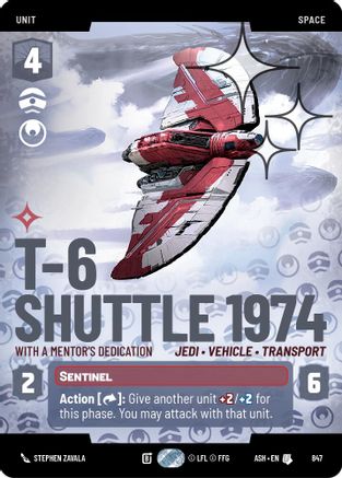 T-6 Shuttle 1974 - With a Mentor's Dedication (Prestige Foil) (847) [Ashes of the Empire] Foil