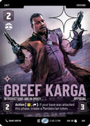 Greef Karga - Introductions are in Order (Prestige Foil) (849) [Ashes of the Empire] Foil