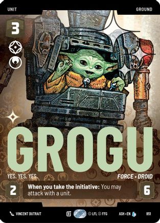 Grogu - Yes. Yes. Yes. (Prestige Foil) (851) [Ashes of the Empire] Foil