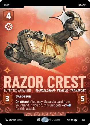 Razor Crest - Outfitted Armament (Prestige Foil) (852) [Ashes of the Empire] Foil