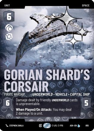 Gorian Shard's Corsair - Pirate Warship (Prestige Foil) (855) [Ashes of the Empire] Foil