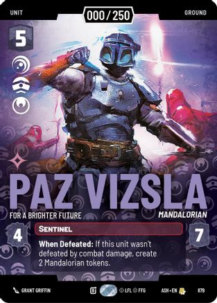 Paz Vizsla - For a Brighter Future (Serialized) (879) [Ashes of the Empire] Foil