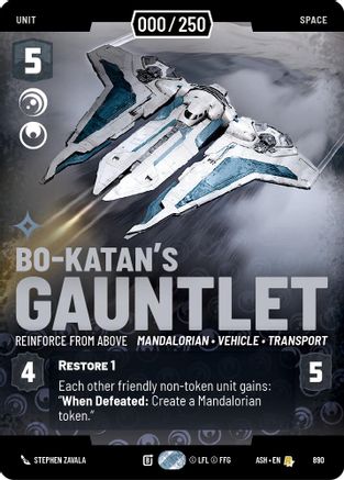 Bo-Katan's Gauntlet - Reinforce from Above (Serialized) (890) [Ashes of the Empire] Foil