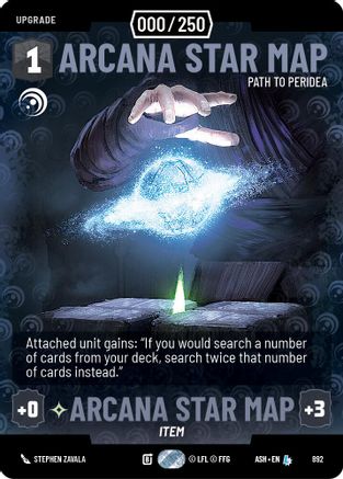 Arcana Star Map - Path to Peridea (Serialized) (892) [Ashes of the Empire] Foil