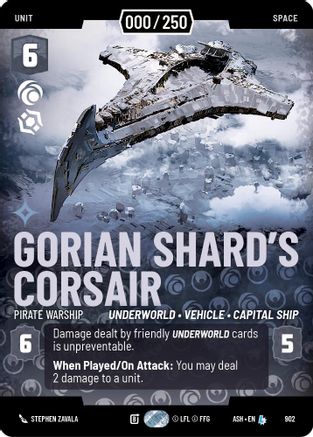 Gorian Shard's Corsair - Pirate Warship (Serialized) (902) [Ashes of the Empire] Foil