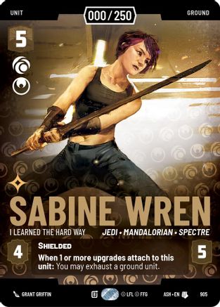 Sabine Wren - I Learned the Hard Way (Serialized) (905) [Ashes of the Empire] Foil
