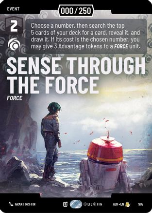Sense Through the Force (Serialized) (907) [Ashes of the Empire] Foil