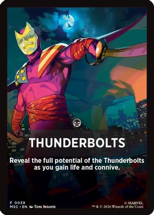 Thunderbolts Theme Card (MSC-039) [Commander: Marvel Super Heroes]