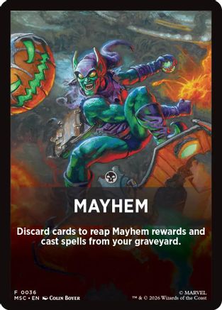 Mayhem Theme Card (MSC-036) [Commander: Marvel Super Heroes]