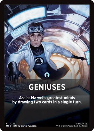 Geniuses Theme Card (MSC-025) [Commander: Marvel Super Heroes]