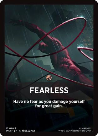 Fearless Theme Card (MSC-042) [Commander: Marvel Super Heroes]