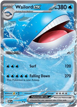 Wailord ex - 016/084 16 - [ME05 Pitch Black] Holofoil