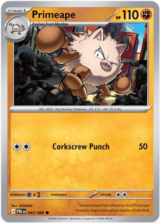 Primeape 43 - [ME05 Pitch Black] Reverse Holofoil