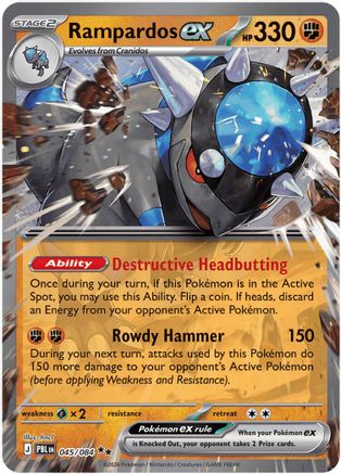 Rampardos ex - 045/084 45 - [ME05 Pitch Black] Holofoil