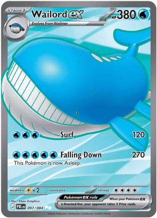 Wailord ex - 097/084 97 - [ME05 Pitch Black] Holofoil