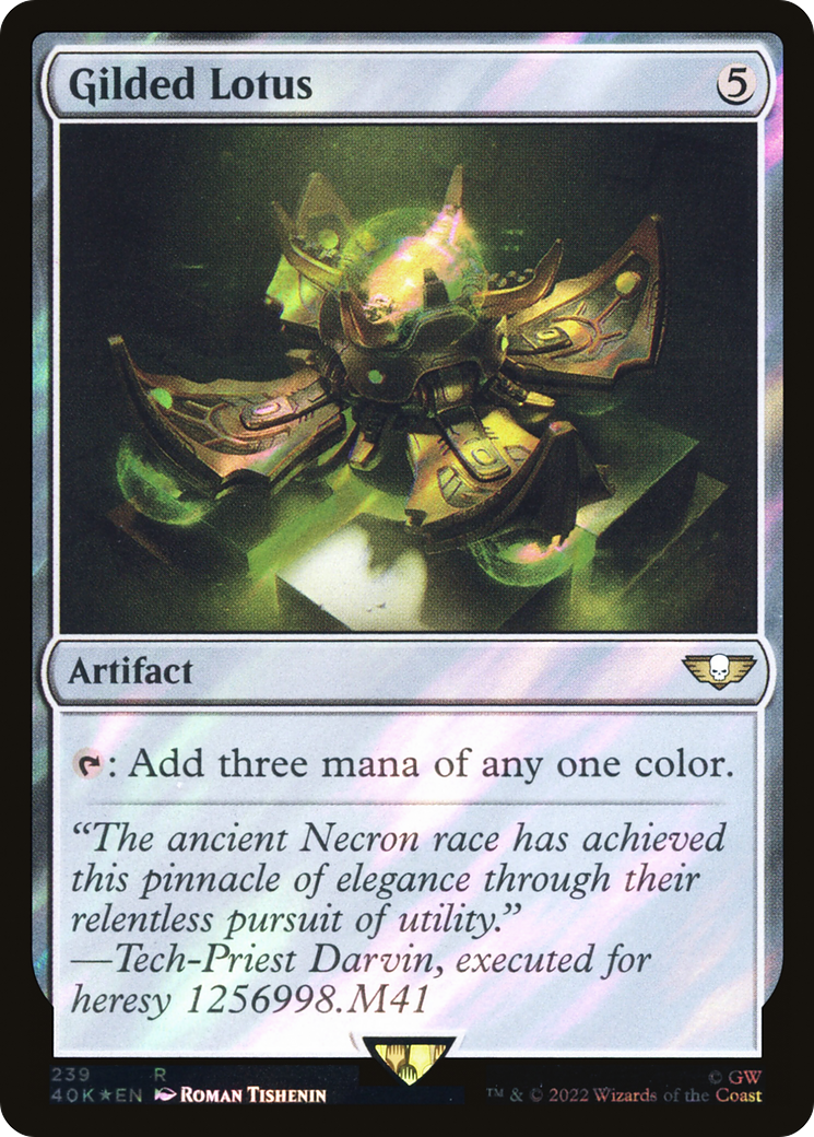 Gilded Lotus (Surge Foil) (40K-239) [Warhammer 40,000 Commander] Foil