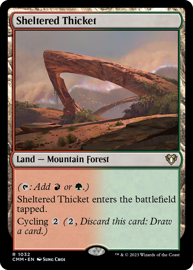 Sheltered Thicket (CMM-1032) [Commander Masters]
