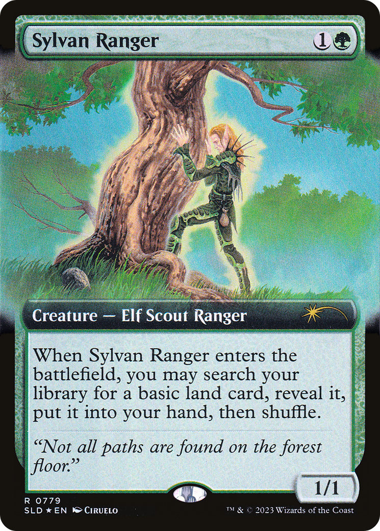 Sylvan Ranger (SLD-779) [Secret Lair Drop]: (Extended Art) Foil