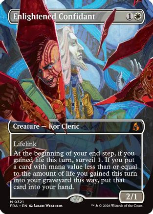 Enlightened Confidant (Borderless) (FRA-321) [Reality Fracture] Foil