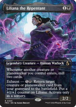 Liliana the Repentant (Borderless) (FRA-305) [Reality Fracture]