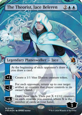 The Theorist, Jace Beleren (Borderless) (FRA-443) [Reality Fracture] Foil